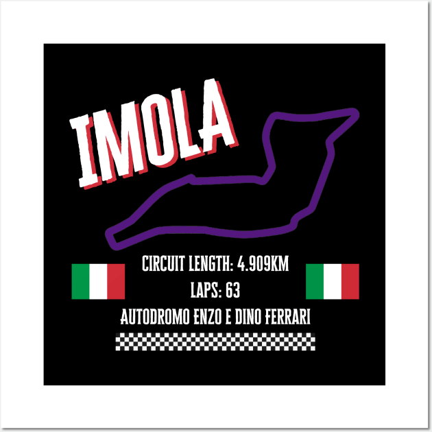 IMOLA, emilia romagna grand prix, ITALIAN GP, Autodromo Enzo e Dino Ferrari Wall Art by Pattyld